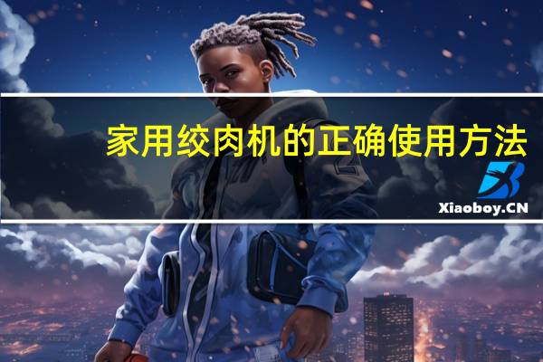 家用绞肉机的正确使用方法