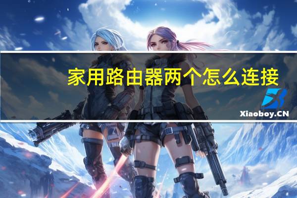 家用路由器两个怎么连接
