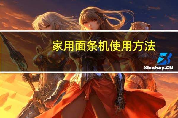 家用面条机使用方法