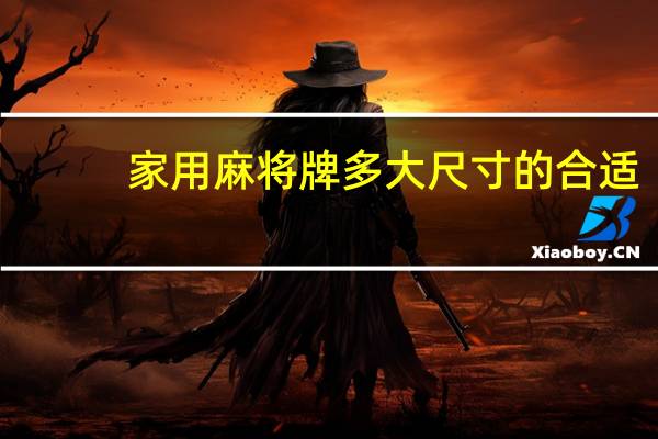 家用麻将牌多大尺寸的合适