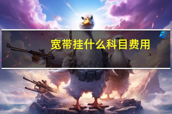 宽带挂什么科目费用