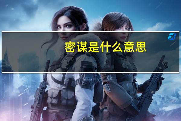 密谋是什么意思