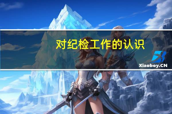 对纪检工作的认识