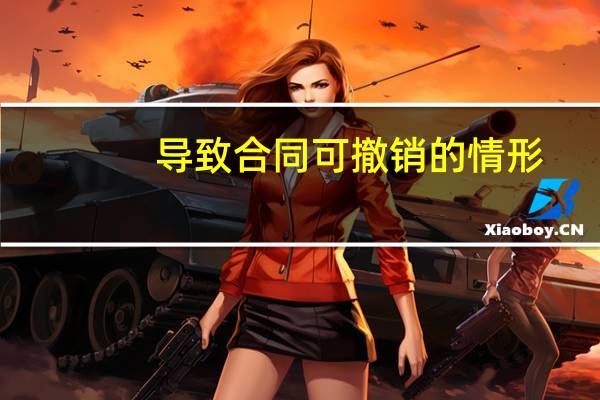 导致合同可撤销的情形