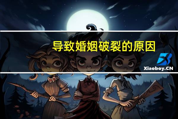 导致婚姻破裂的原因