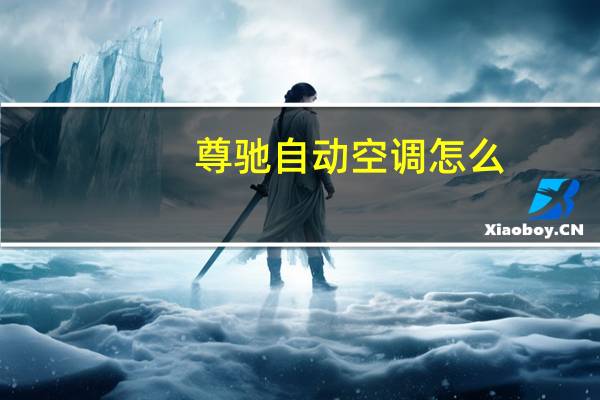尊驰自动空调怎么