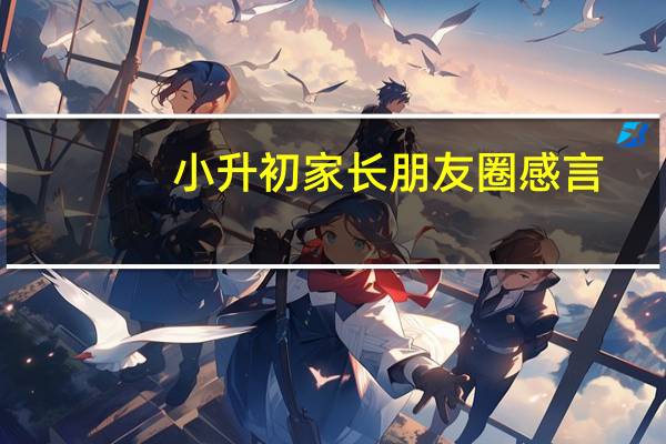 小升初家长朋友圈感言