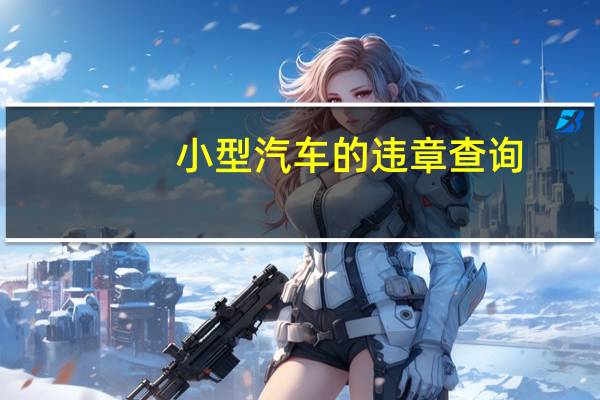 小型汽车的违章查询