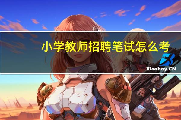 小学教师招聘笔试怎么考
