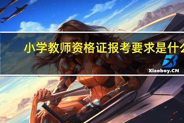 小学教师资格证报考要求是什么