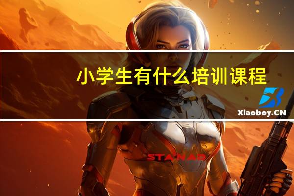 小学生有什么培训课程