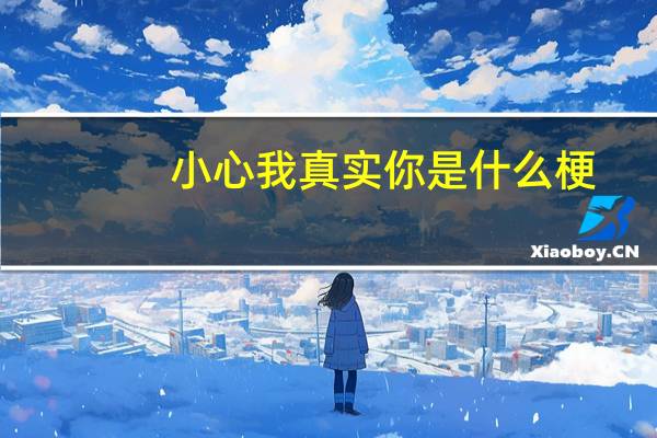 小心我真实你是什么梗