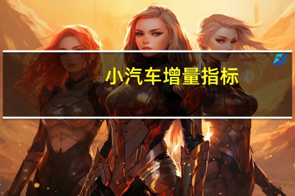 小汽车增量指标