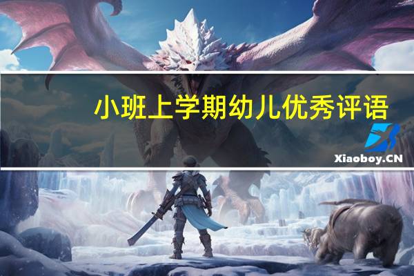 小班上学期幼儿优秀评语