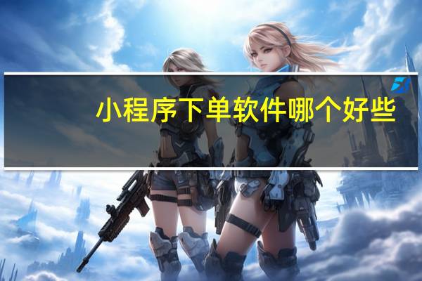 小程序下单软件哪个好些