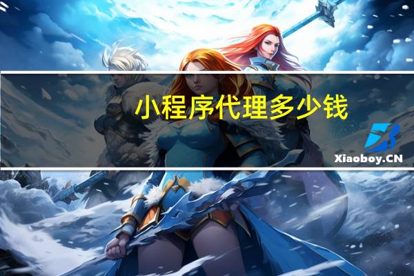 小程序代理多少钱
