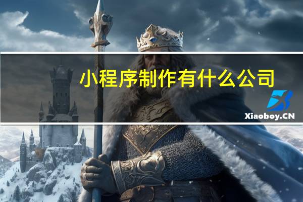 小程序制作有什么公司