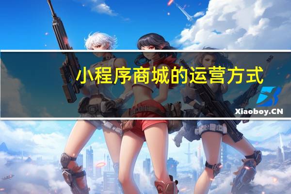 小程序商城的运营方式