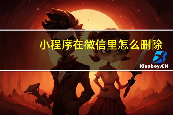 小程序在微信里怎么删除