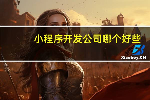 小程序开发公司哪个好些