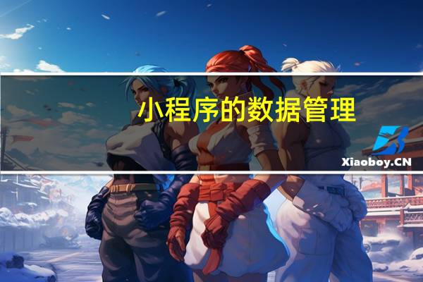 小程序的数据管理