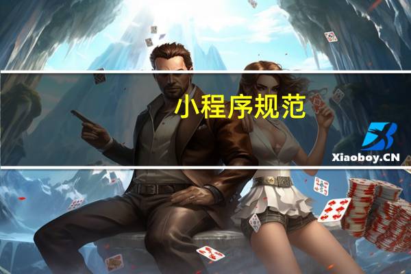 小程序规范