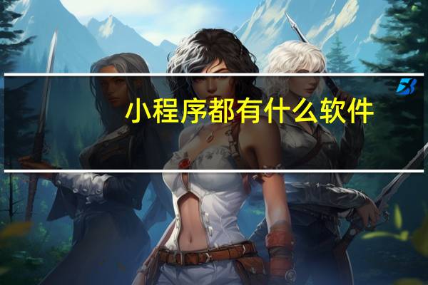 小程序都有什么软件