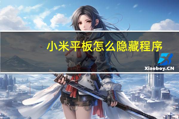 小米平板怎么隐藏程序