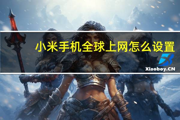 小米手机全球上网怎么设置