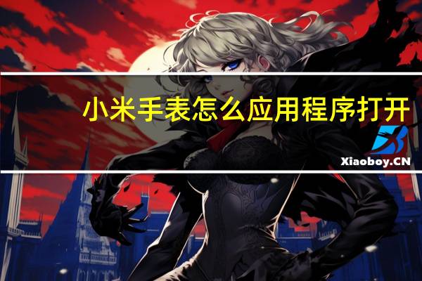 小米手表怎么应用程序打开