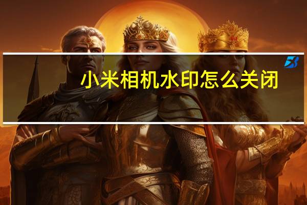 小米相机水印怎么关闭