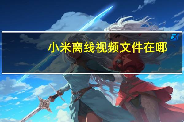 小米离线视频文件在哪