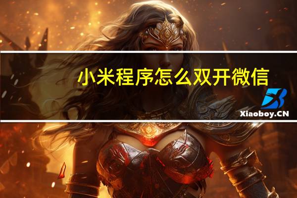 小米程序怎么双开微信