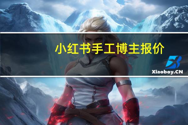 小红书手工博主报价