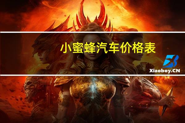 小蜜蜂汽车价格表