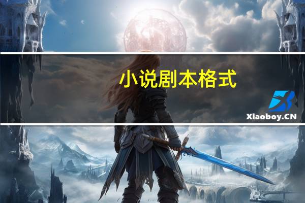 小说剧本格式