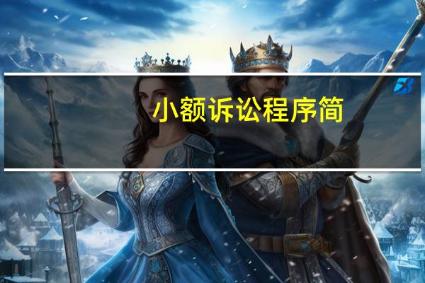 小额诉讼程序简