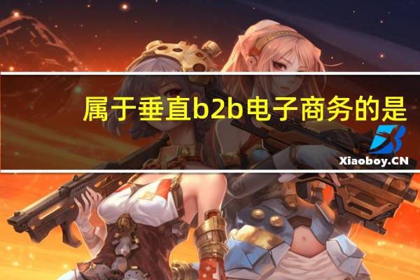 属于垂直b2b电子商务的是