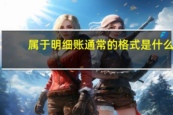 属于明细账通常的格式是什么