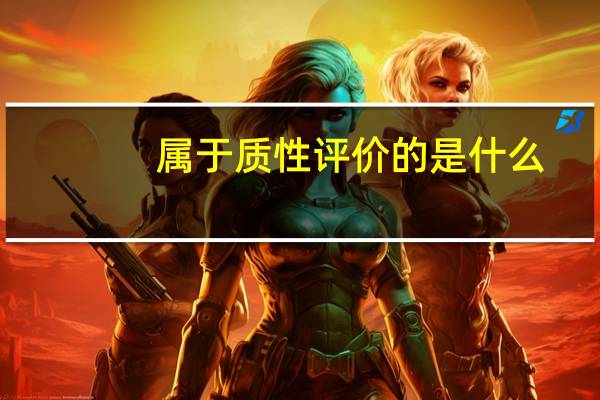 属于质性评价的是什么