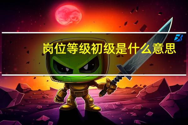 岗位等级初级是什么意思