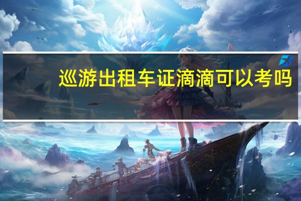 巡游出租车证滴滴可以考吗