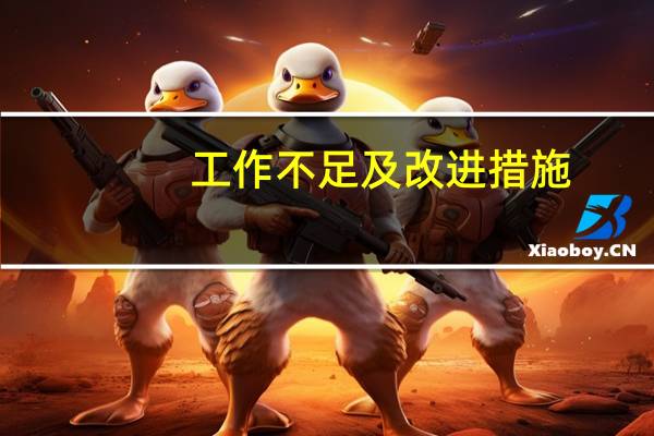 工作不足及改进措施