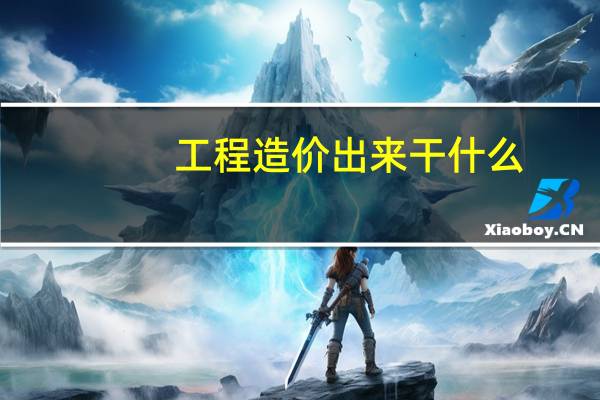 工程造价出来干什么