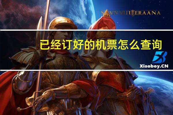 已经订好的机票怎么查询