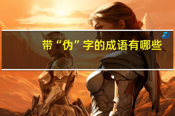 带“伪”字的成语有哪些