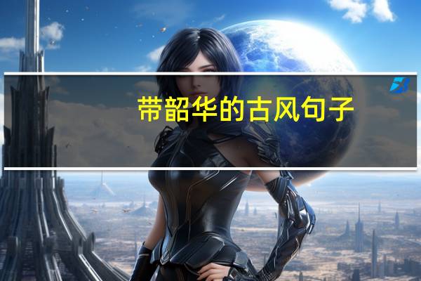 带韶华的古风句子