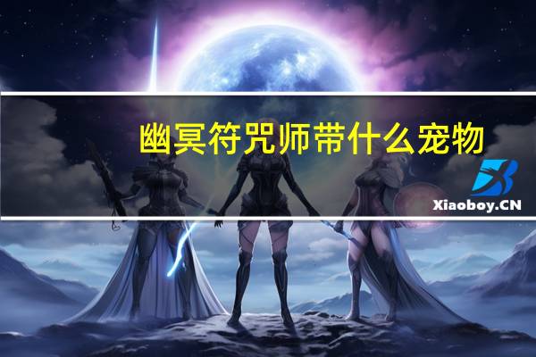 幽冥符咒师带什么宠物