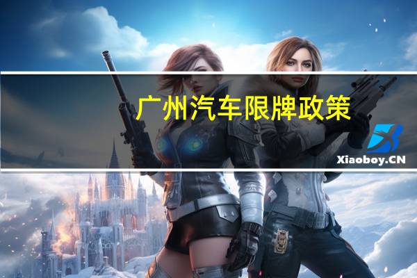 广州汽车限牌政策