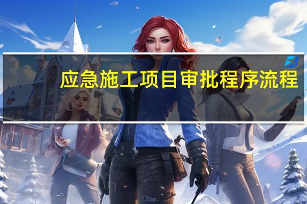 应急施工项目审批程序流程